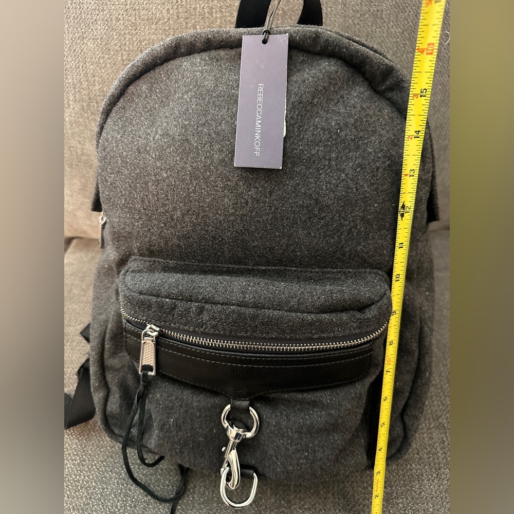 Rebecca Minkoff Gray and Black Backpack Modern Design